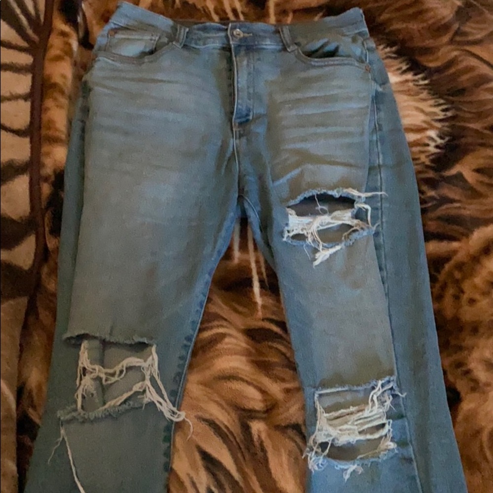 Distressed jeans
